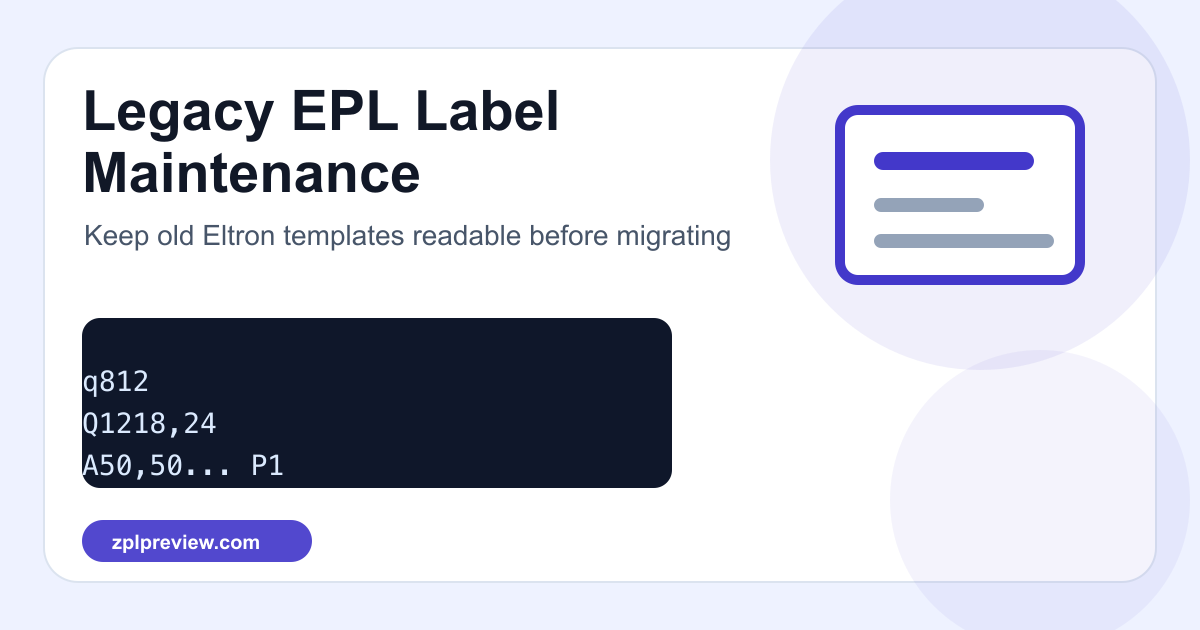 Legacy EPL label maintenance and migration