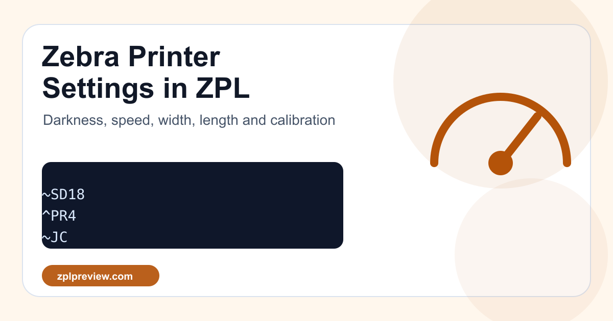 Zebra Printer Settings in ZPL: Darkness, Speed, Width and Calibration cover