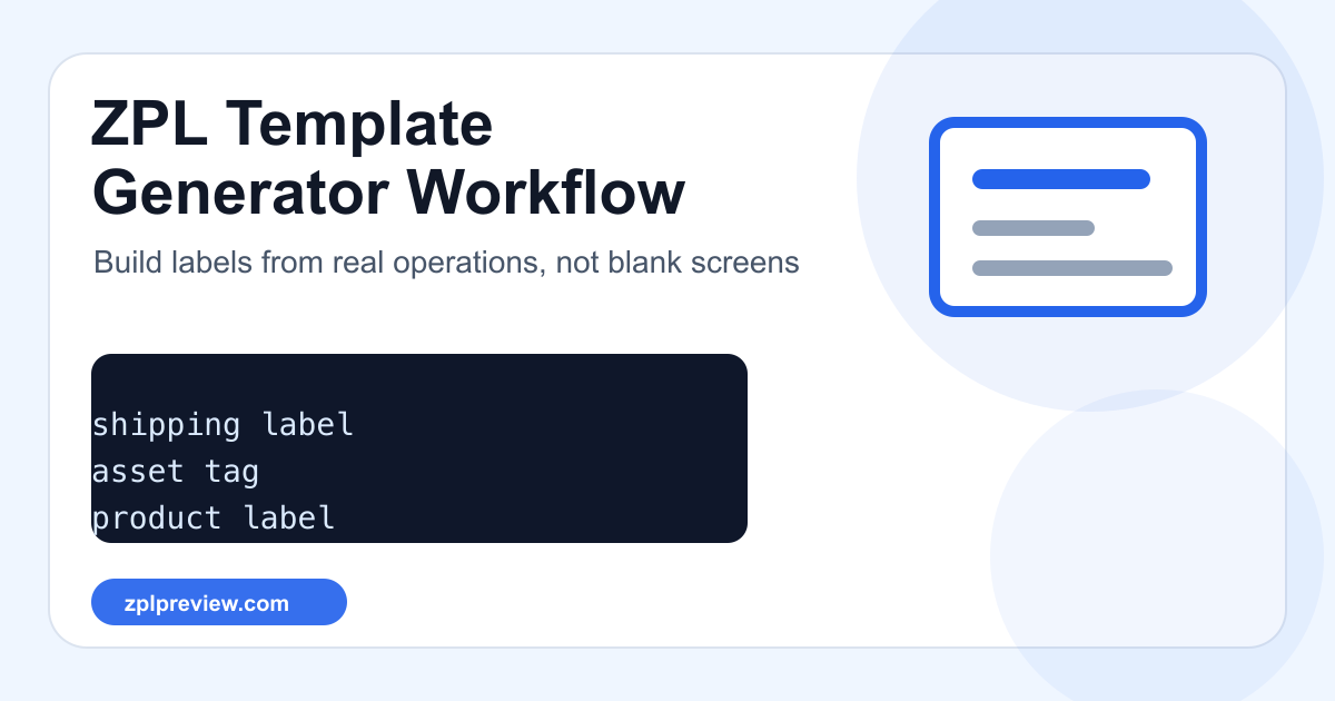 ZPL Template Generator: Build Shipping, Product and Asset Labels cover